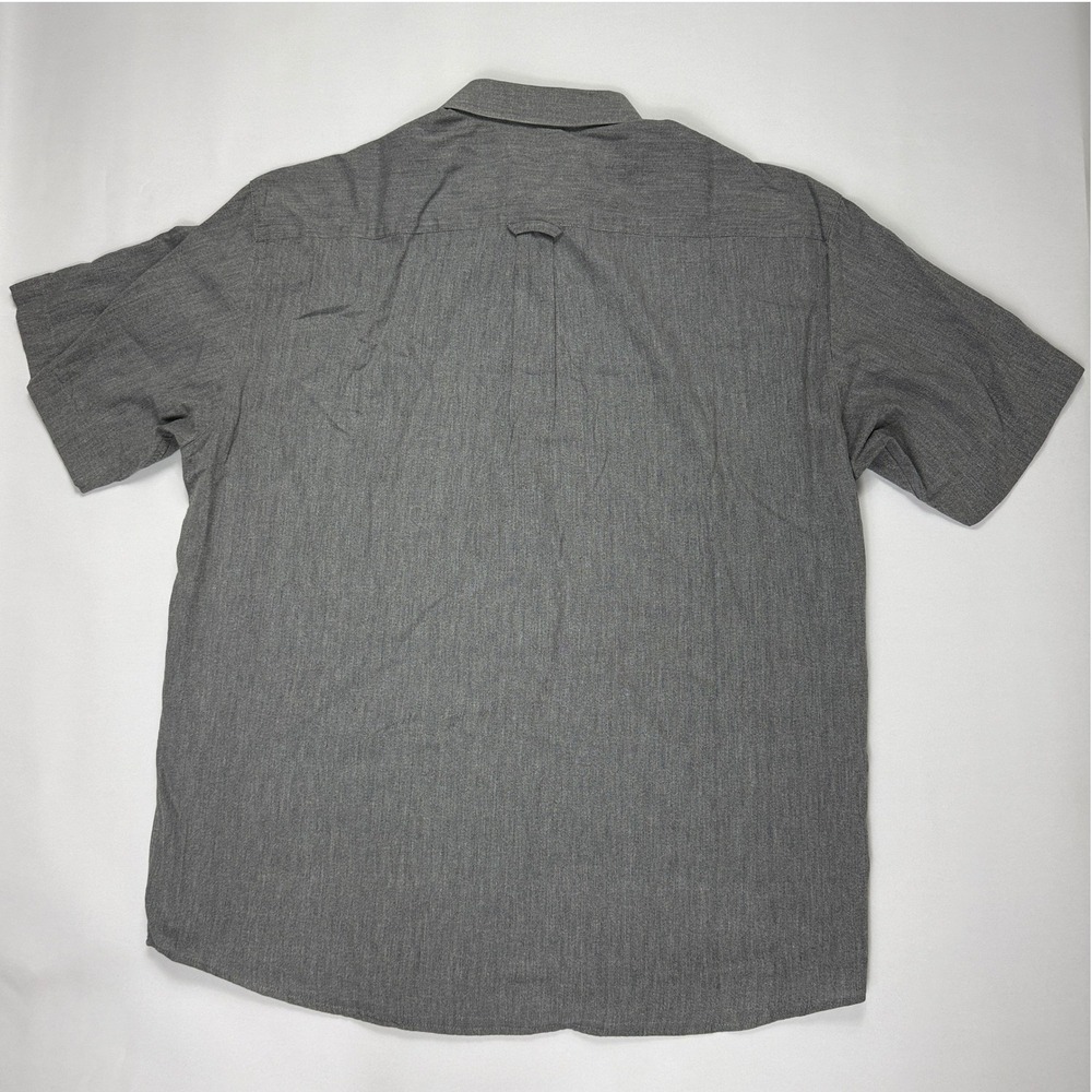 Zanella Mens XL Gray Textured Short Sleeve Button-Up Shirt Made In Italy - Picture 2 of 7
